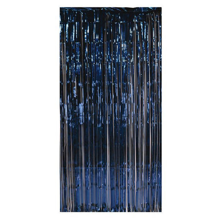 Navy Blue Foil Curtain - 2.4m x 91cm