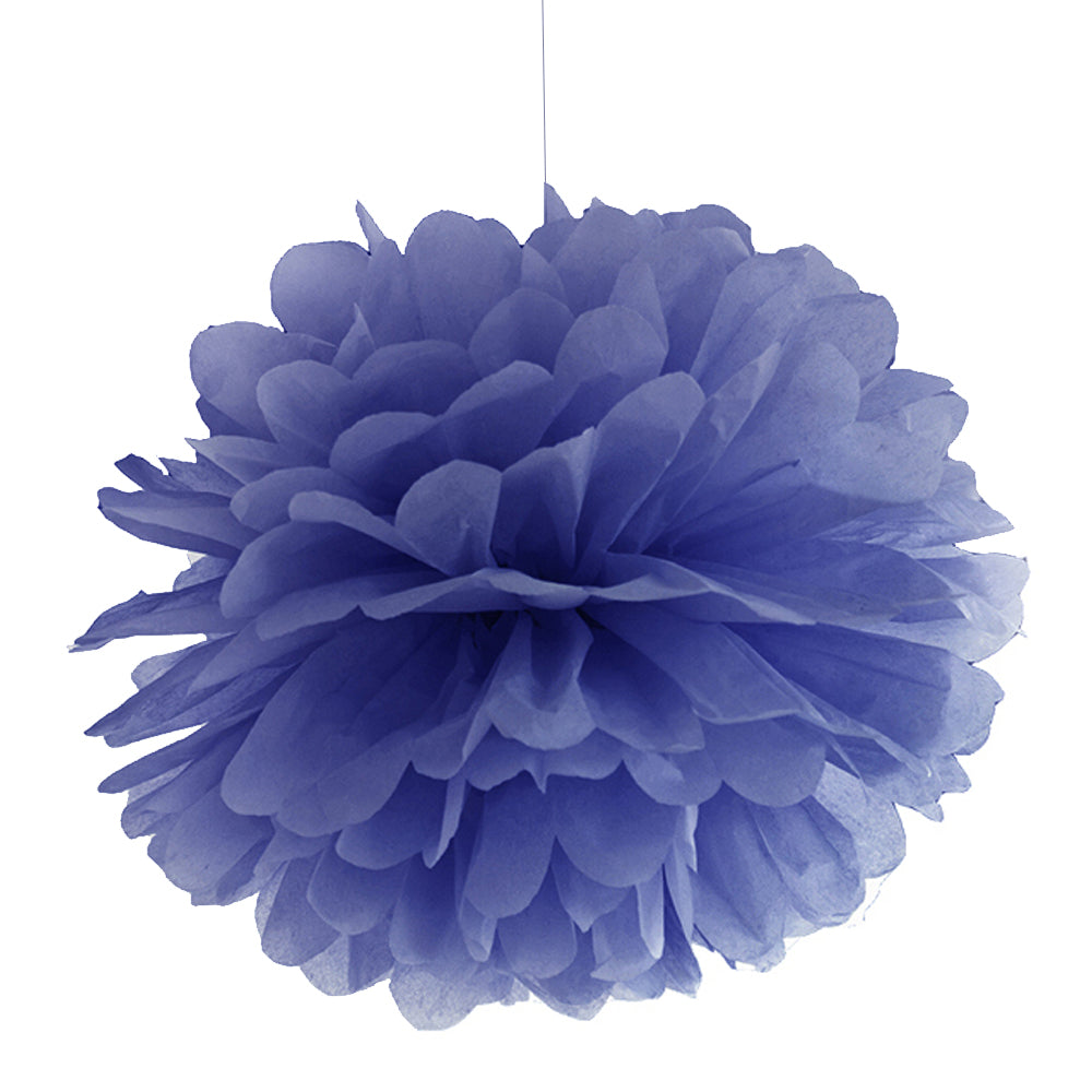 Navy Blue Tissue Pom Pom Decoration - 25cm