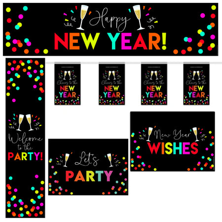 New Year Neon Decoration Party Pack