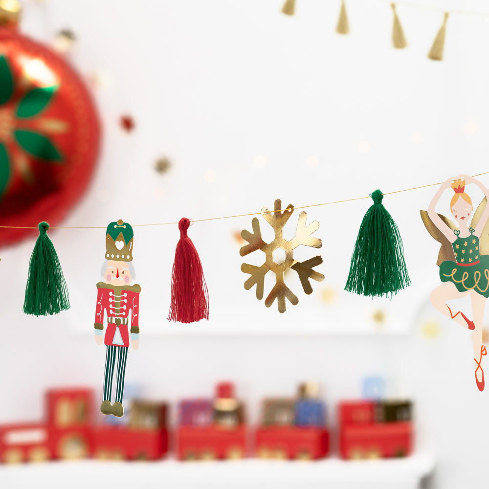 Nutcracker Christmas Paper Garland Decoration - 2m