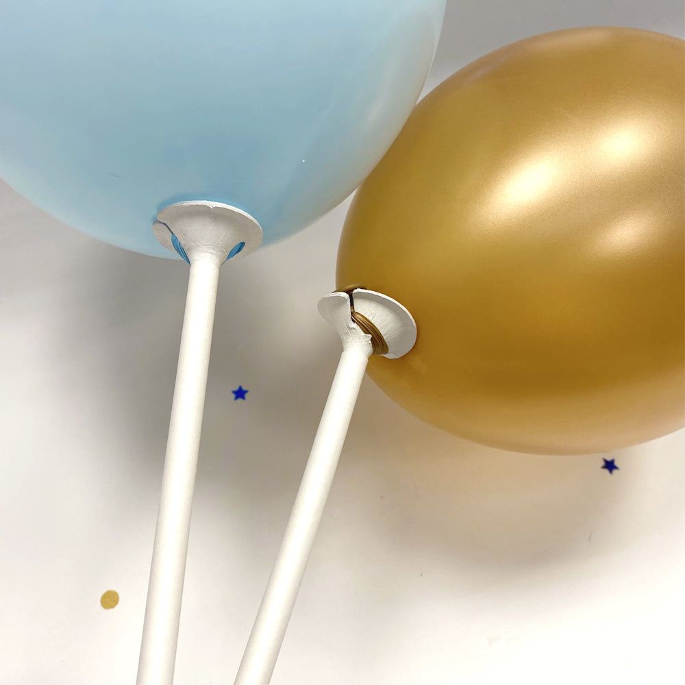 White Paper Balloon Stick and Cup - 30cm - Each – Party Packs