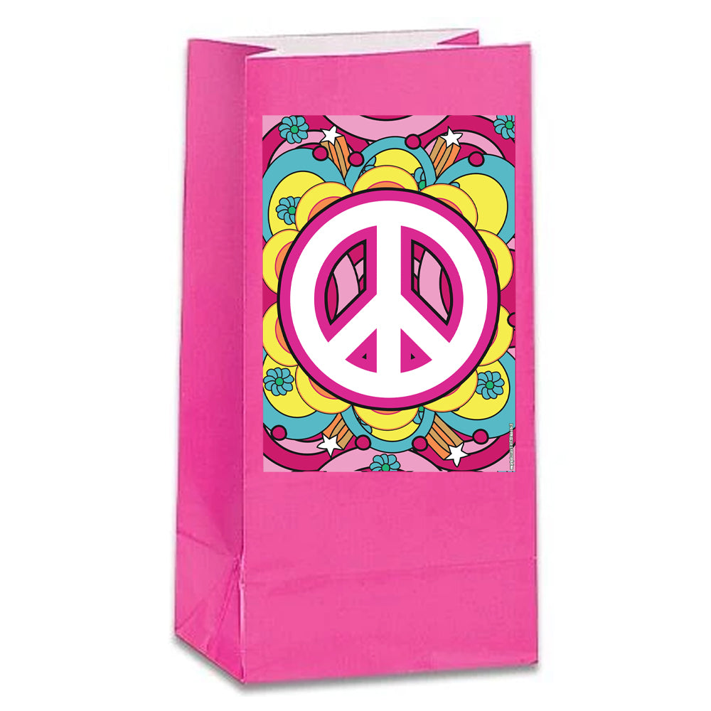 60's Hippie Party Bag Kit - Pack of 12