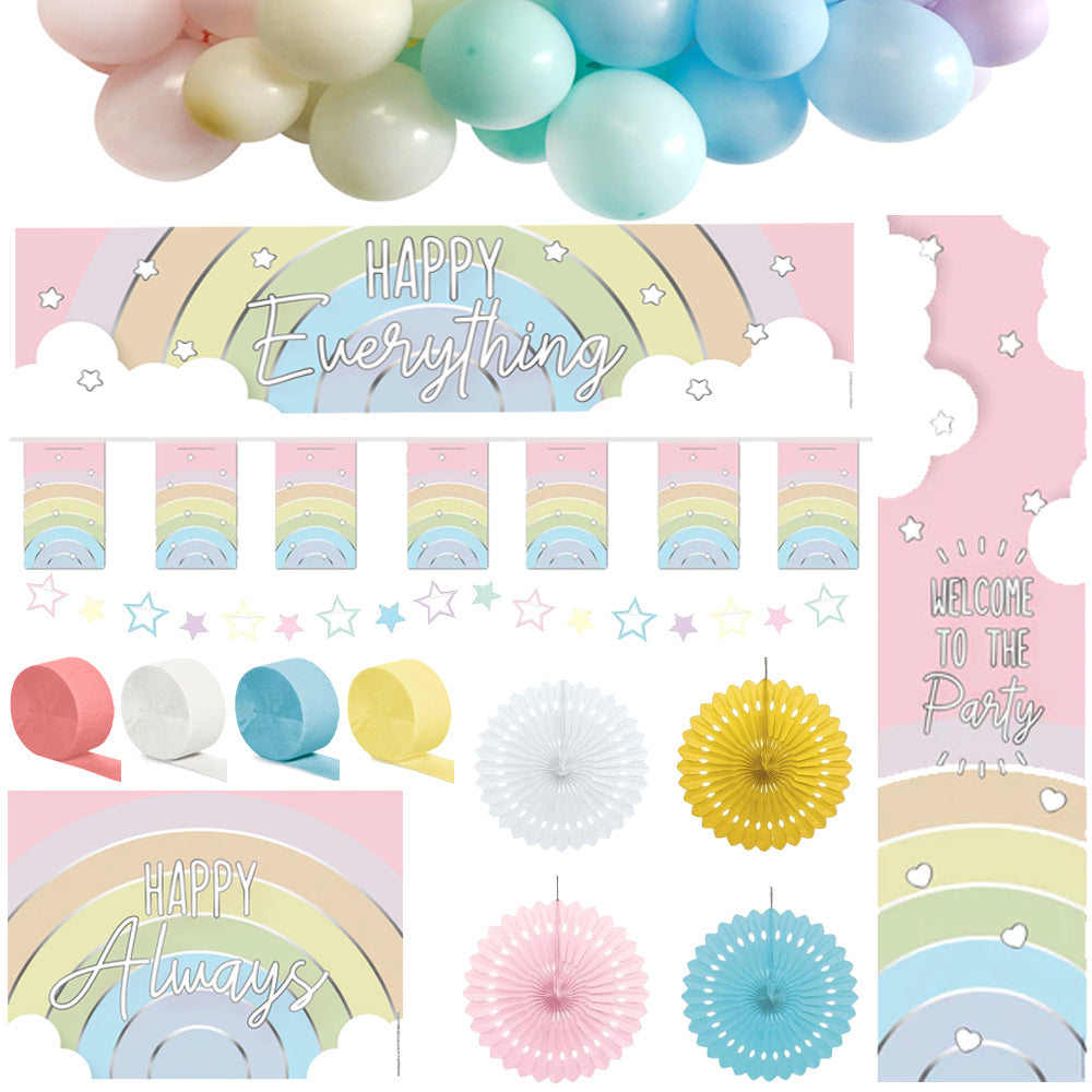 Pastel Rainbow Party Decorations