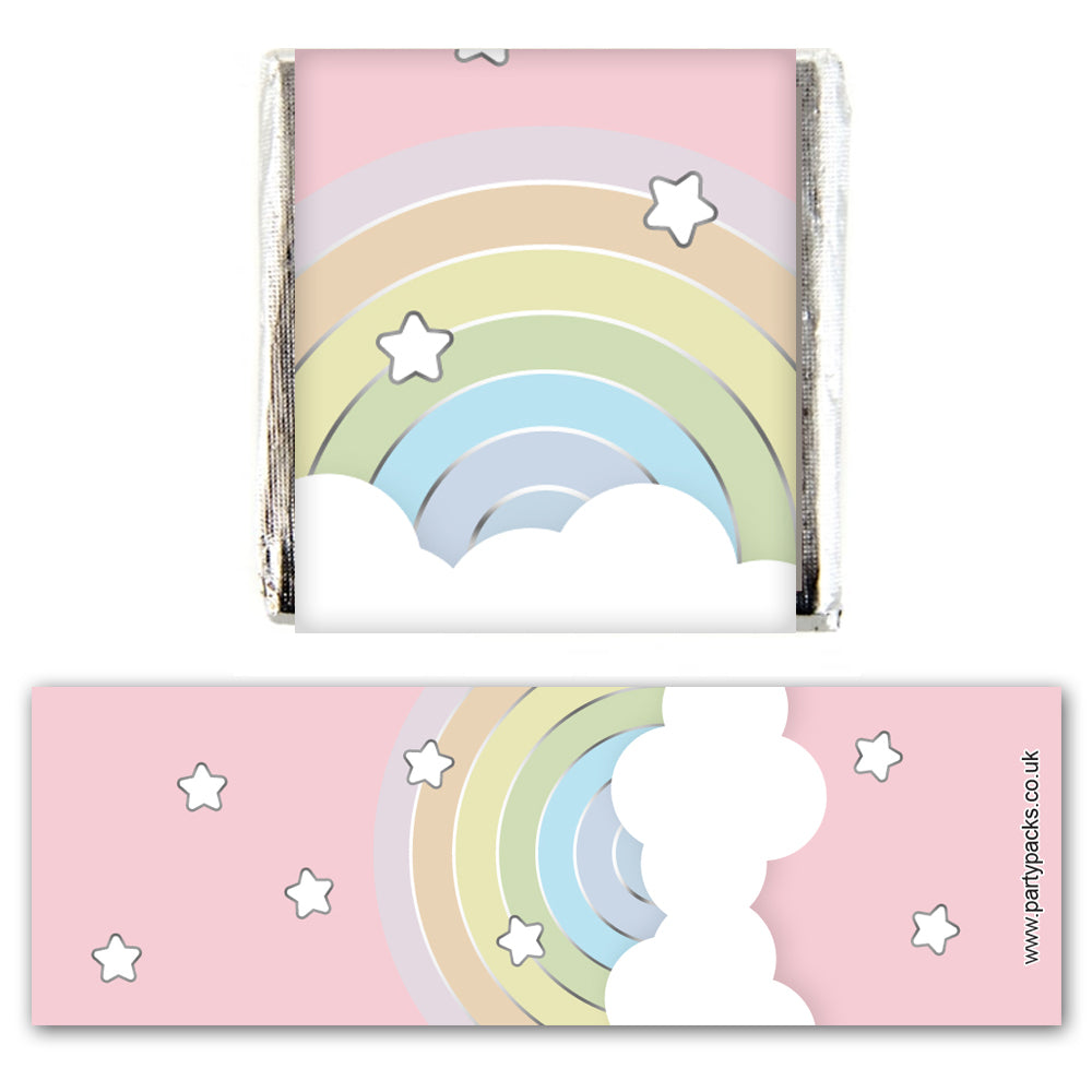 Pastel Rainbow Square Chocolates - Pack of 16