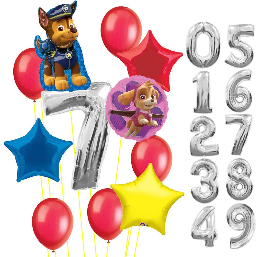 Uninflated Paw Patrol Balloon Bundle - Choose Your Age