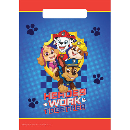 Paw Patrol Loot Bags - Pack of 8