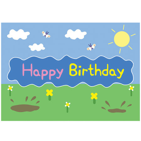 Muddy Pig Happy Birthday Poster - A3