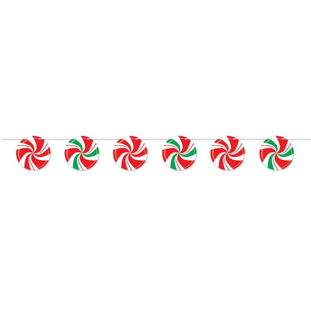 Peppermint Garland Decoration - 18cm x 2.44m