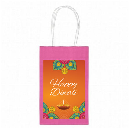 Personalised Diwali Paper Party Bags - Pack of 12