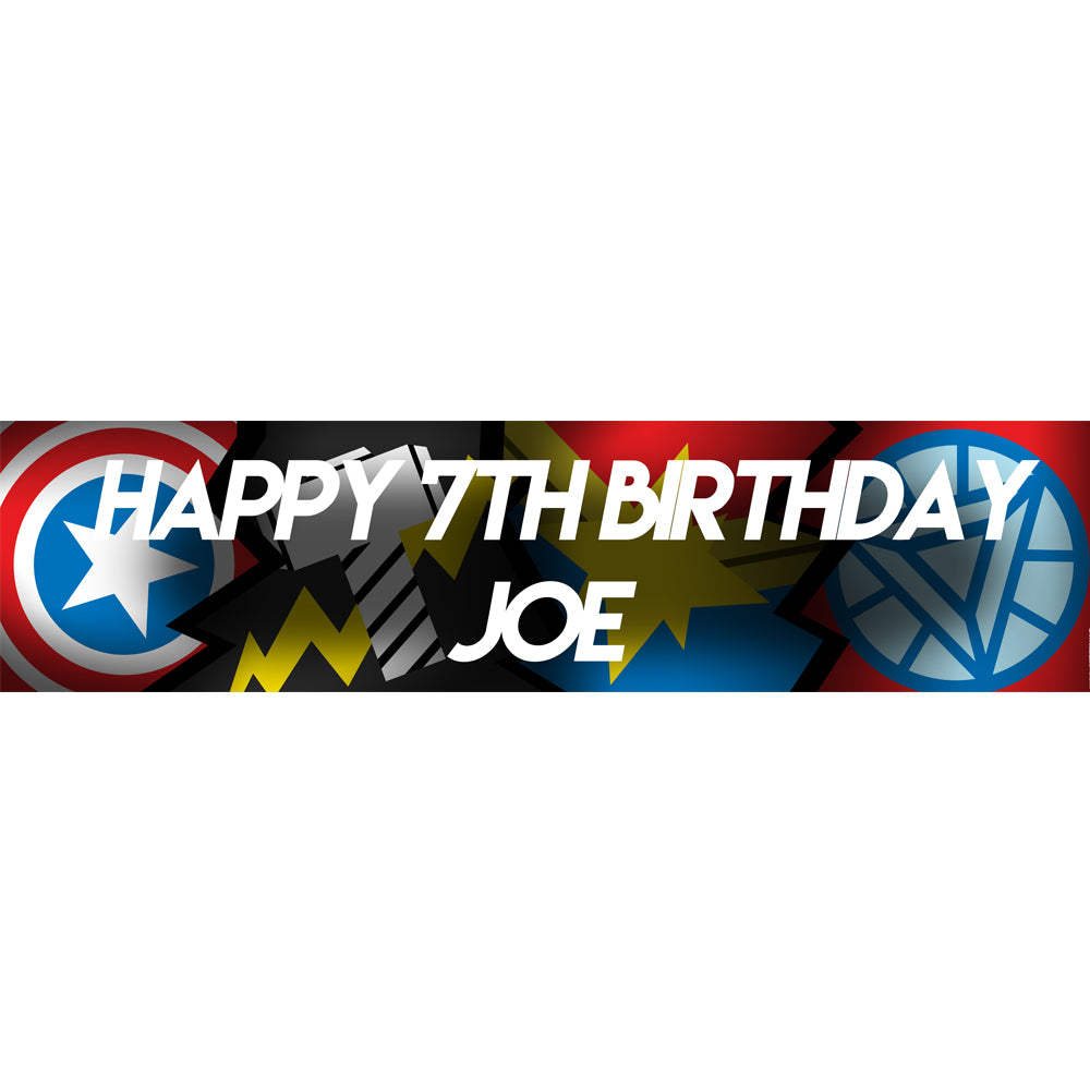 Superheroes Assemble Personalised Banner