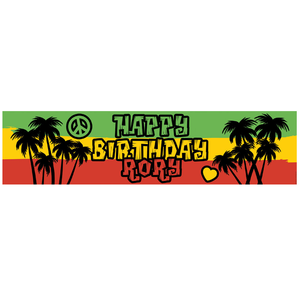 Reggae Themed Personalised Banner Decoration - 1.2m