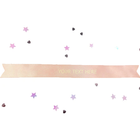 Rose Gold Personalised Ribbon- 25mm- 1 Metre