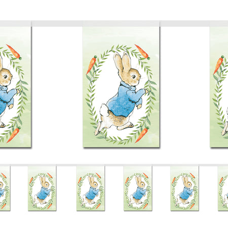 Peter Rabbit Paper Flag Bunting Decoration - 2.4m