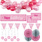Pink & Silver Glitz Happy Birthday Decoration Pack