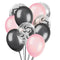 Black & Pink Halloween Confetti Balloon Mix -Pack of 25