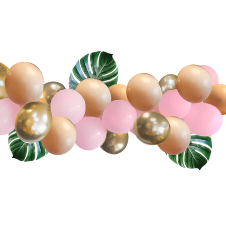 Pink and Gold Jungle Safari Balloon Arch DIY Kit - 2.5m