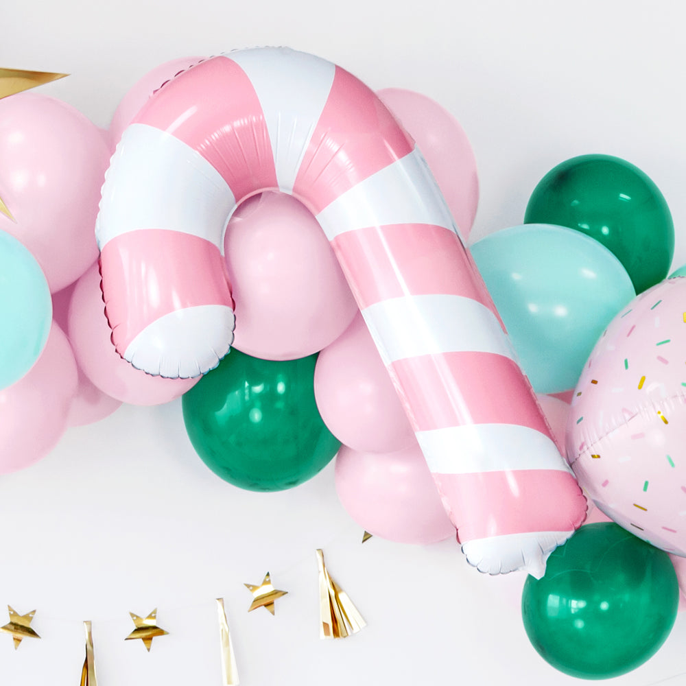 Pink Candy Cane Foil Balloon - 32"