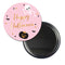 Personalised Pocket Mirror - Pink Halloween