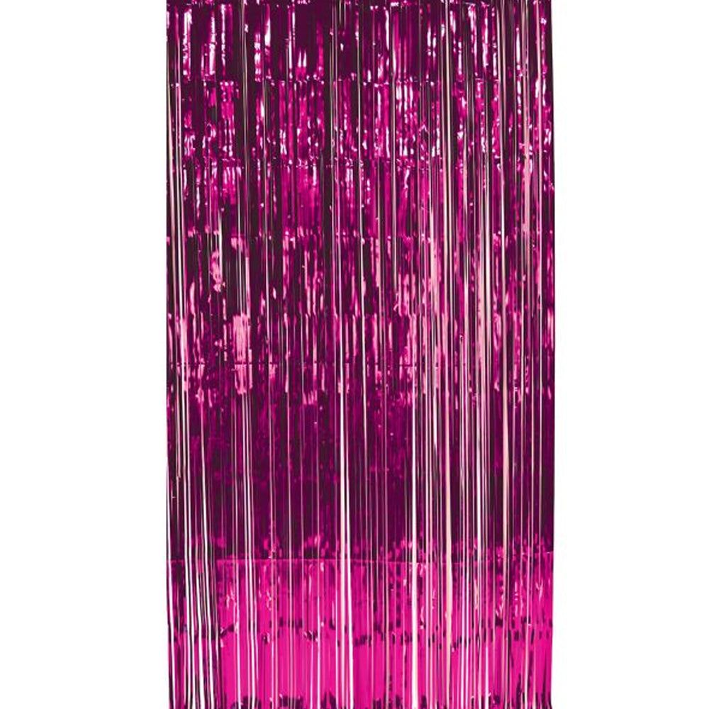 Hot Pink Shimmer Curtain - Flame Retardent - 2.5m x 90cm