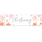 Christening Pink Ombre Stars Paper Banner - 1.2m