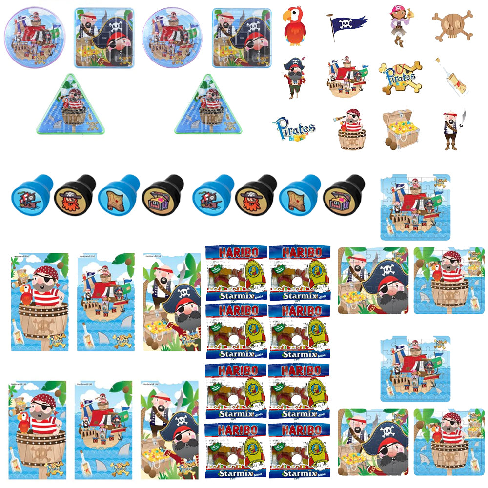 Pirate Party Bag Fillers Pack  - 64 Pieces