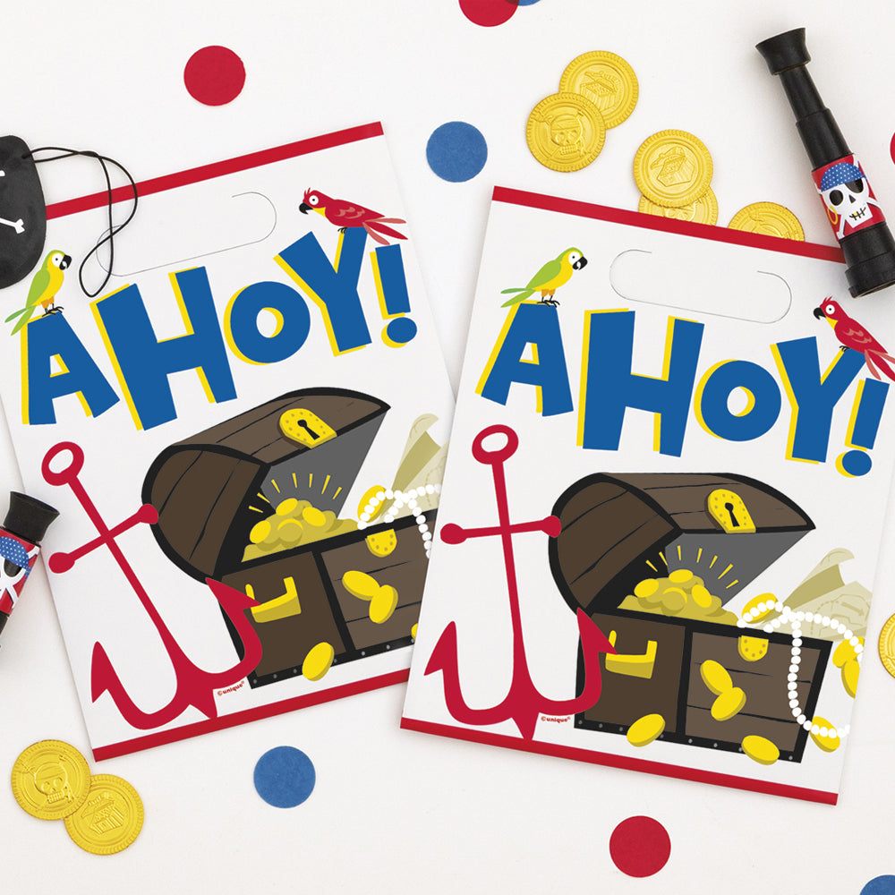 Ahoy Pirate Party Bags - Pack of 8
