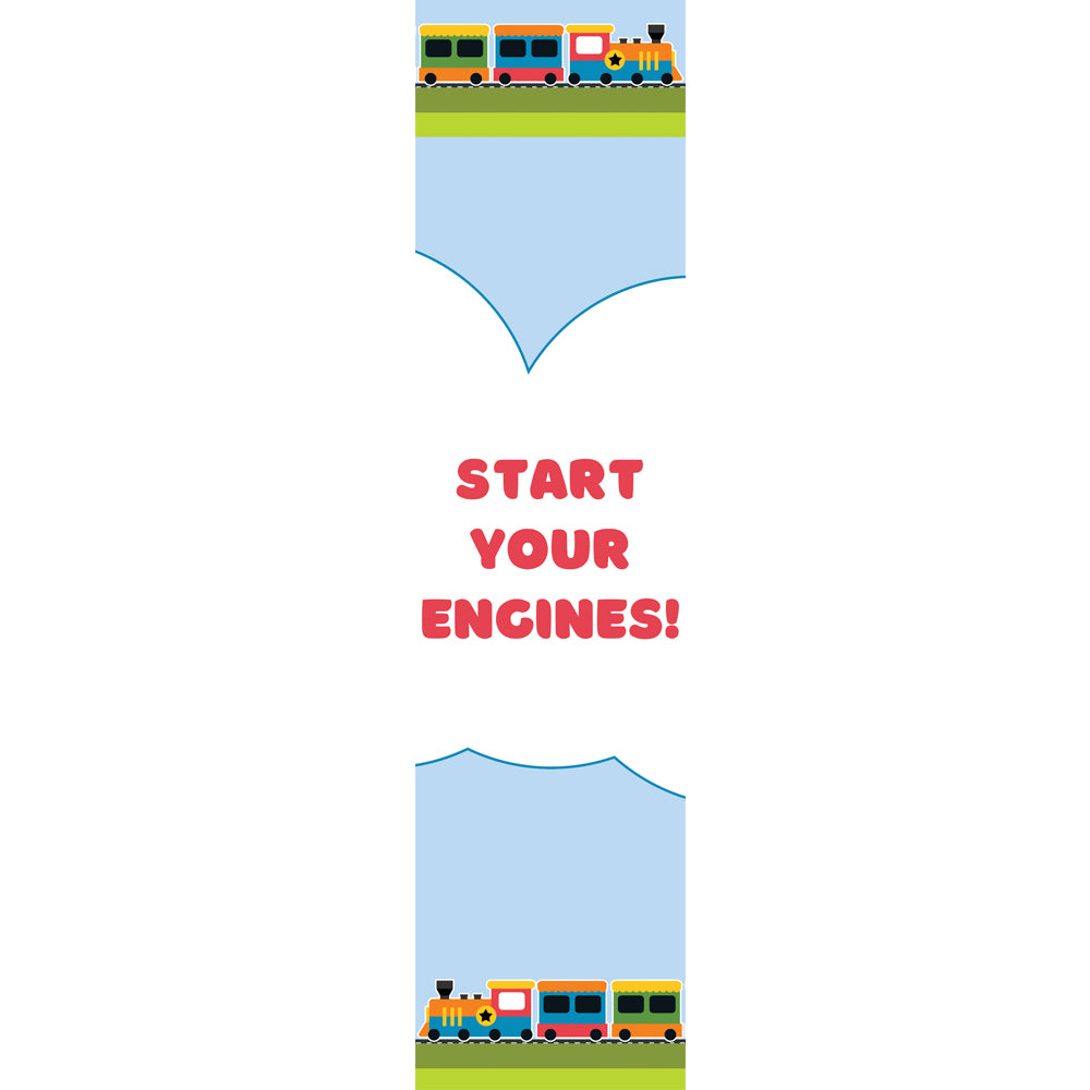 Trains Portrait Banner - 120cm x 30cm