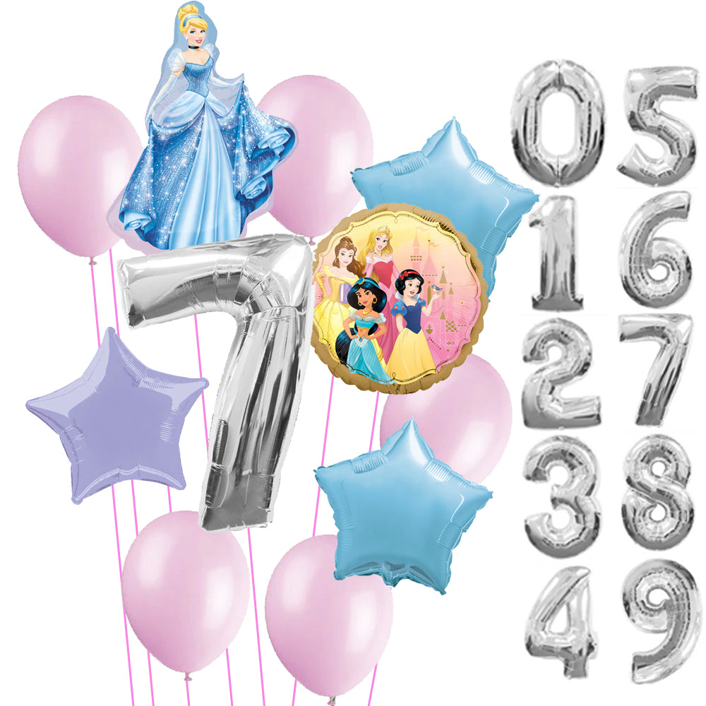 Uninflated Princess Balloon Bundle - Choose Your Age