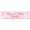 Princess Pink Sparkle Personalised Banner Decoration - 1.2m