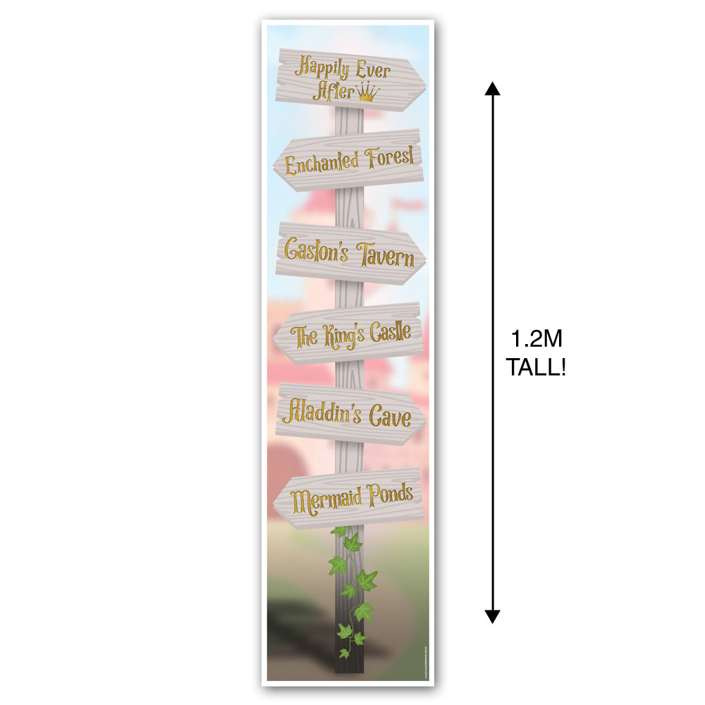 Princess Fairy Tale Signpost Portrait Wall & Door Banner Decoration