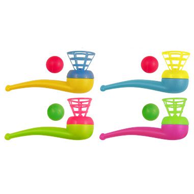 Ball Blow Pipe - Assorted Colours - 10cm
