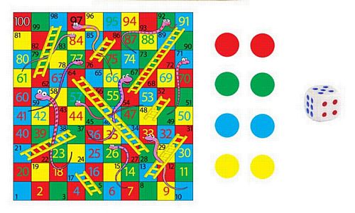Mini Snakes and Ladders Game - 8cm