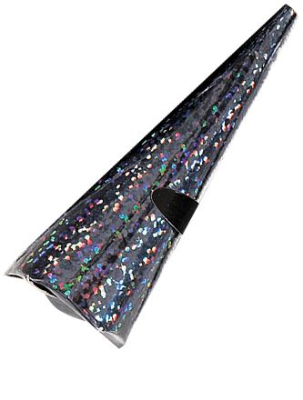 Black Holographic Cone Poppers - Pack of 10