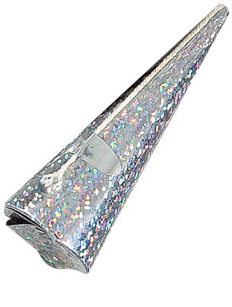 Silver Holographic Cone Poppers - Pack of 10