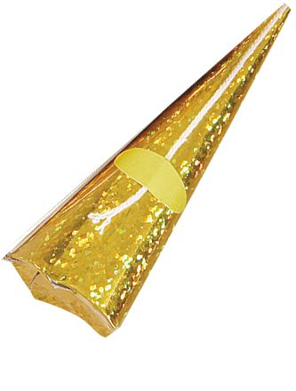 Gold Holographic Cone Poppers - Pack of 10