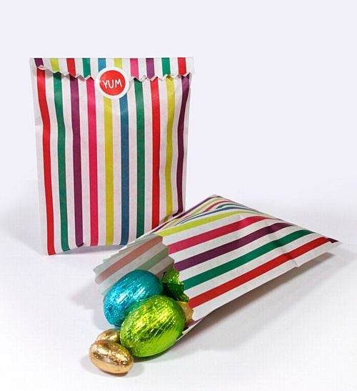 Multicoloured Treat Bags - 21cm - Pack of 10