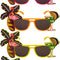 Flamingo and Palm Tree Glasses - Assorted Colours - Each