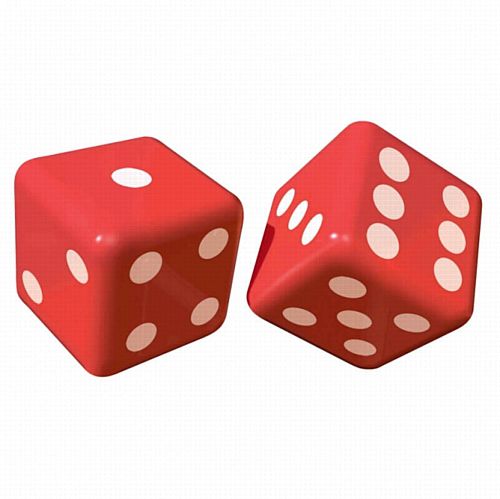 Casino Inflatable Dice Decorations - 30cm - Pack of 2