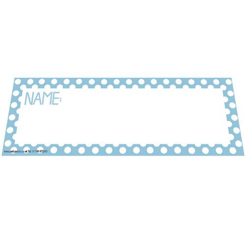 Pale Blue Polka Dot Placecards - Pack of 8