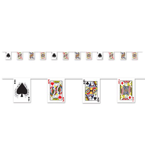 Playing Card Pennant Bunting - All Weather - 3.66m