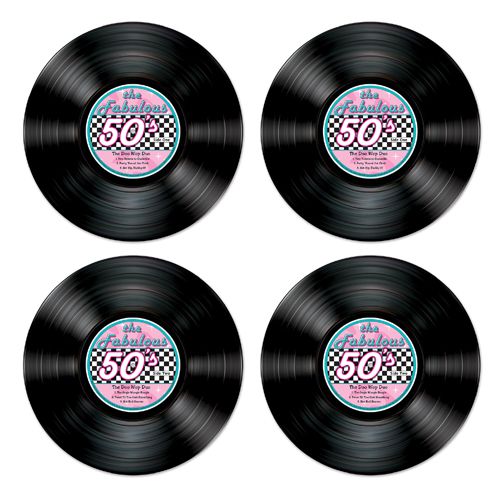 Record Cutouts - 13.5" - Pack of 4