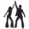 Disco Dancer Silhouettes Card Cutout Wall Decorations - 83cm