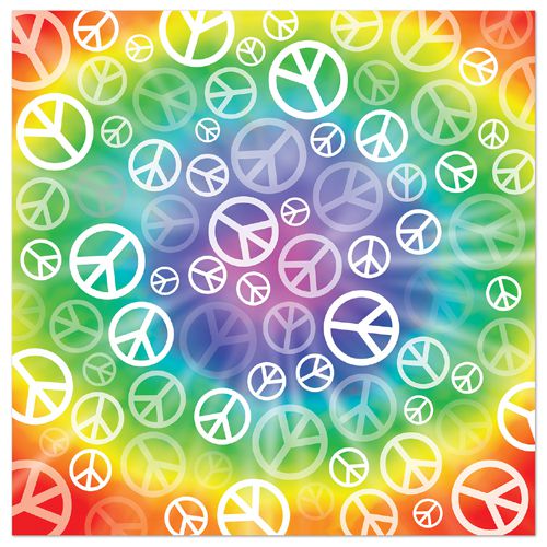 Peace SIgn Bandanna - 22"