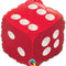 Red Dice Shaped Foil Balloon - 18