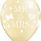 Mr & Mrs Ivory Latex Balloons - 11