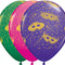 Mardi Gras, All Round Print Latex Balloons - 11
