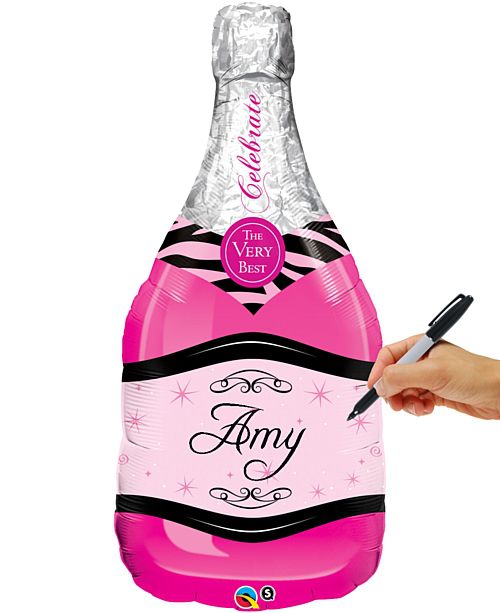 Celebrate Pink Bubbly, Giant Foil Balloon - 39"