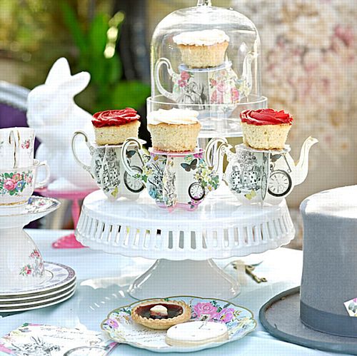 Truly Alice Teapot Cake Stands - Pack of 6