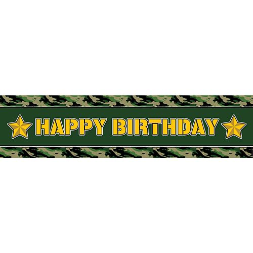 Army Happy Birthday Banner - 1.2m