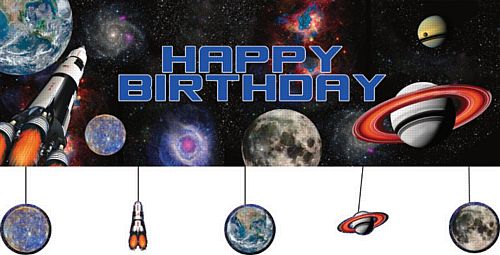 Space Blast Giant Banner with Attachments - 152cm